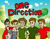 Disegno One Direction 3 pitturato su Benedett