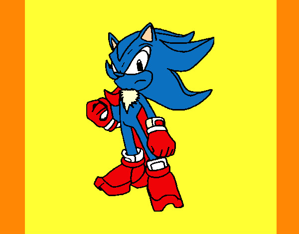 Disegno Sonic pitturato su davide07