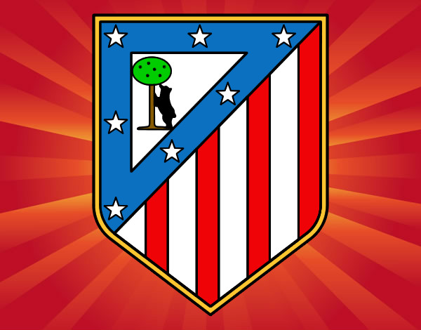 Disegno Stemma del Club Atlético de Madrid pitturato su Cosimo