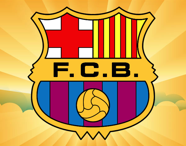 Disegno Stemma del FC Barcelona pitturato su Cosimo