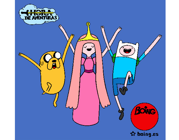 Disegno Jake, principessa Bubblegum e Finn pitturato su _katy_12