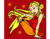 Disegno Principessa ninja  pitturato su Lilith