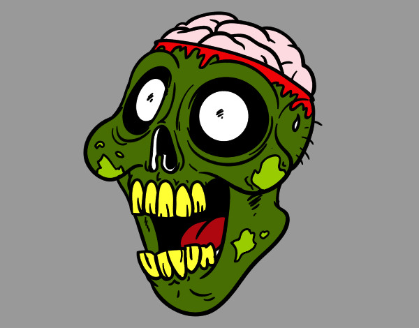 Disegno Zombie malevolo pitturato su _katy_12