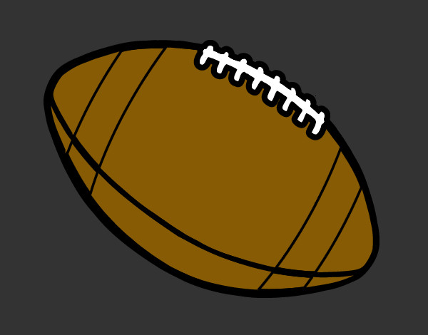 Disegno Pallone di football americano  pitturato su Alesandro