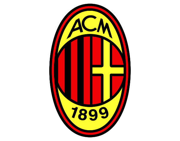Disegno Stemma del AC Milan pitturato su Alesandro