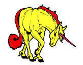 Disegno Unicorno brado  pitturato su ionciprian