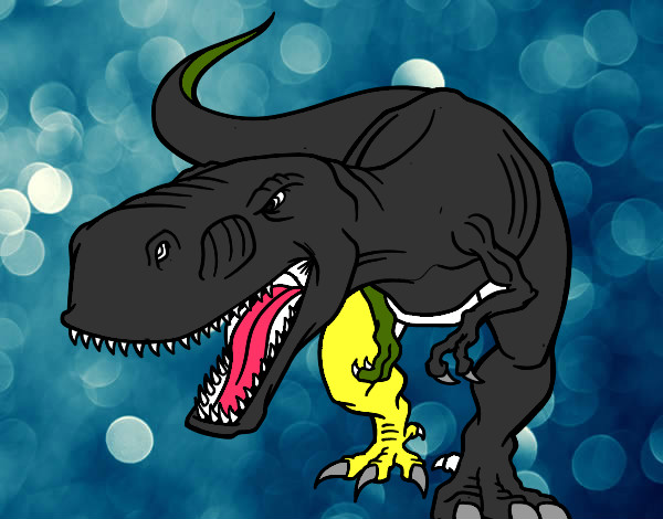 Disegno Dinosaure en colère pitturato su GABRIEL200
