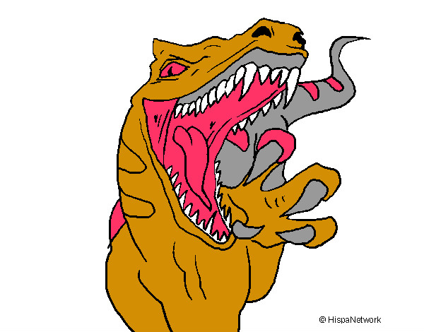 Disegno Velociraptor  II pitturato su GABRIEL200