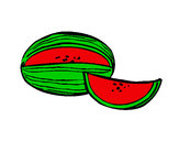 Disegno Melone  pitturato su elenamann