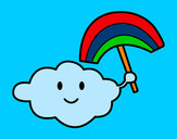 Disegno Nube con arcobaleno pitturato su lavinia2