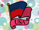 Disegno Bandiera degli Stati Uniti pitturato su alessia5