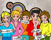 Disegno I ragazzi di One Direction pitturato su nemi