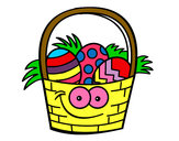 Disegno Paniere di uovo di Pasqua pitturato su alessia5