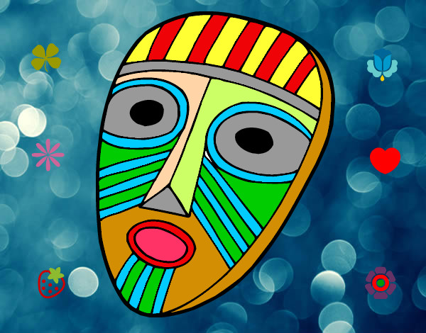 Disegno Maschera sorpresa pitturato su martinap