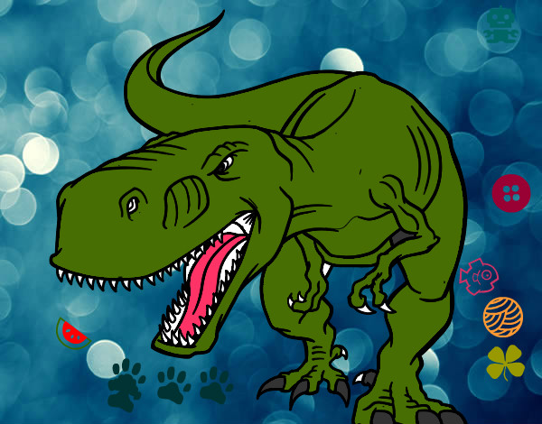 Disegno Dinosaure en colère pitturato su GABRIEL200