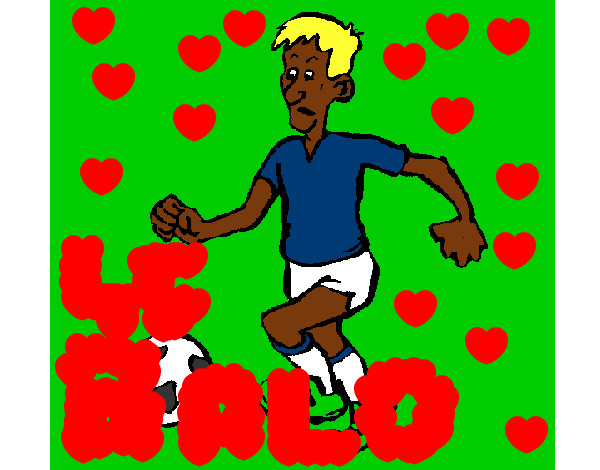 Disegno Giocatore di calcio  pitturato su Greta945