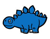 Disegno Giovane stegosauro pitturato su carminejr