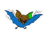 Disegno Pipistrello con la lingua fuori  pitturato su carminejr