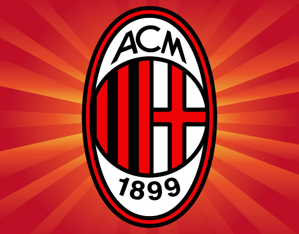 Disegno Stemma del AC Milan pitturato su Nicola08