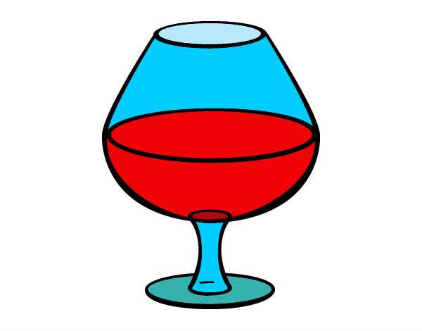 Disegno Bicchiere di vino pitturato su kkpier1