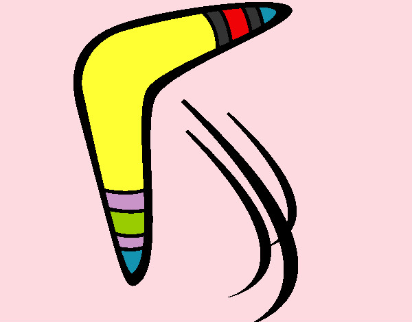 Disegno Boomerang pitturato su robin