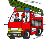 Disegno Camion dei Pompieri  pitturato su tommy2008