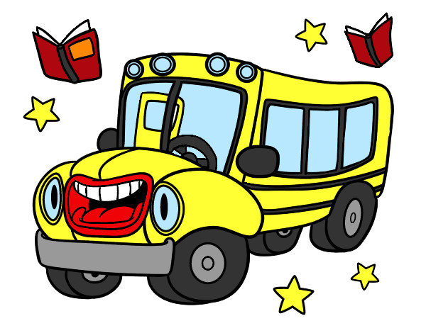 Disegno Autobus animato pitturato su Giova