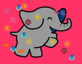 Disegno Elefante ballerino pitturato su beatrice11