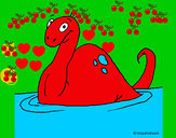 Disegno La ragazza del Mostro di Loch Ness pitturato su matgiulia