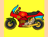 Disegno Motocicletta  pitturato su luca08