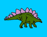 Disegno Stegosaurus  pitturato su matgiulia