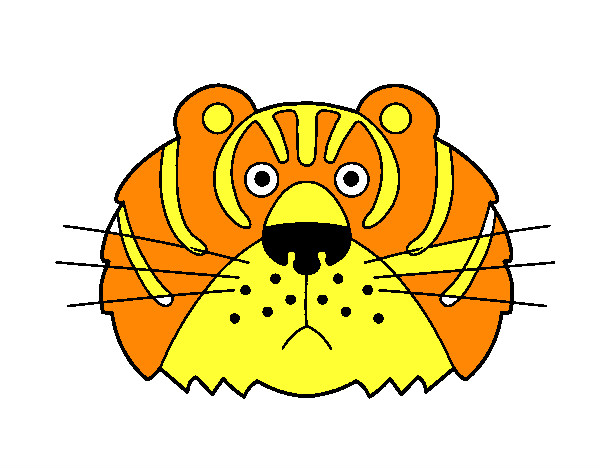 Disegno Tigre III pitturato su milton30 