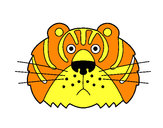 Disegno Tigre III pitturato su milton30 
