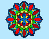 Disegno Mandala 3 pitturato su ADE95