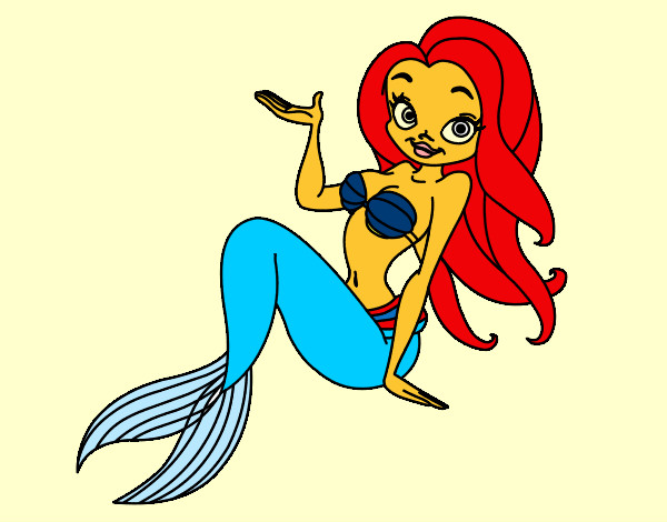 Disegno Sirena sexy pitturato su lavinia6