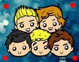 Disegno One Direction 2 pitturato su music13