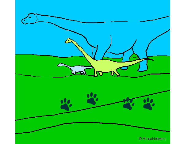 Famiglia di Brachiosauri 