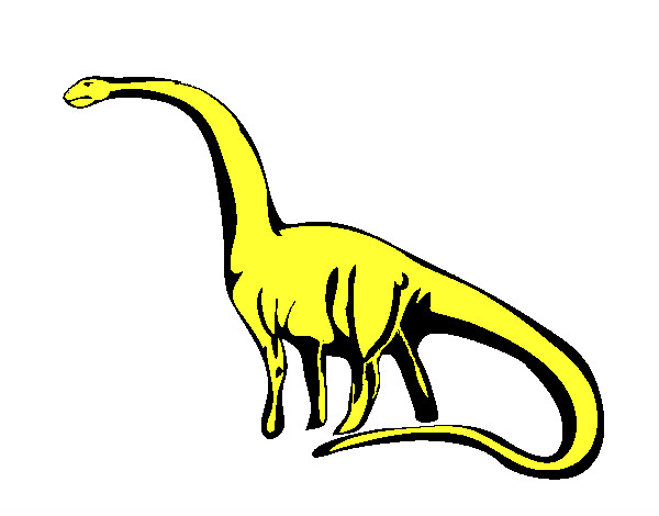 Disegno Mamenchisauro  pitturato su savatore