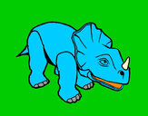Disegno Triceratops II pitturato su savatore