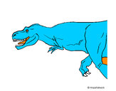 Disegno Tyrannosaurus Rex  pitturato su savatore