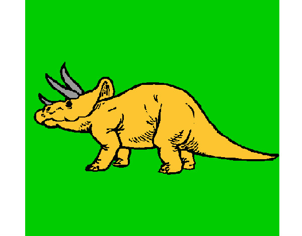 Disegno Triceratops  pitturato su elisaarnau