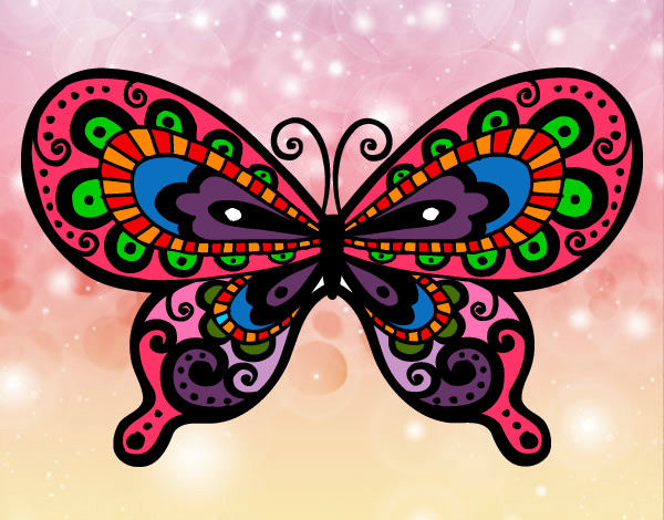 Disegno Farfalla bella pitturato su yulia6