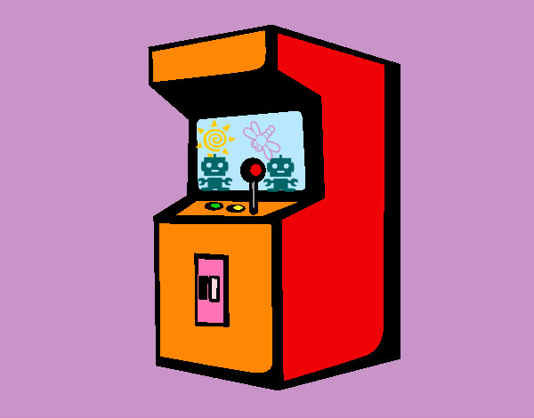 Disegno Videogioco arcade pitturato su elisaarnau