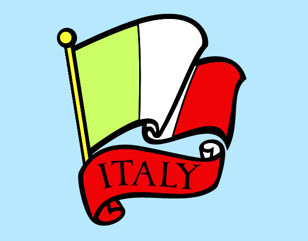 Disegno Bandiera d'Italia pitturato su ERIKA30