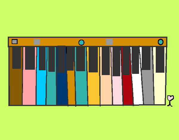 Disegno Organo musicale pitturato su eberdimart