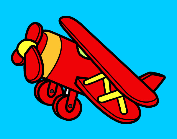 Disegno Aeroplano acrobatico pitturato su balocelli