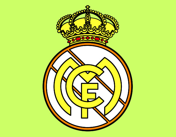 Disegno Stemma del Real Madrid C.F. pitturato su balocelli