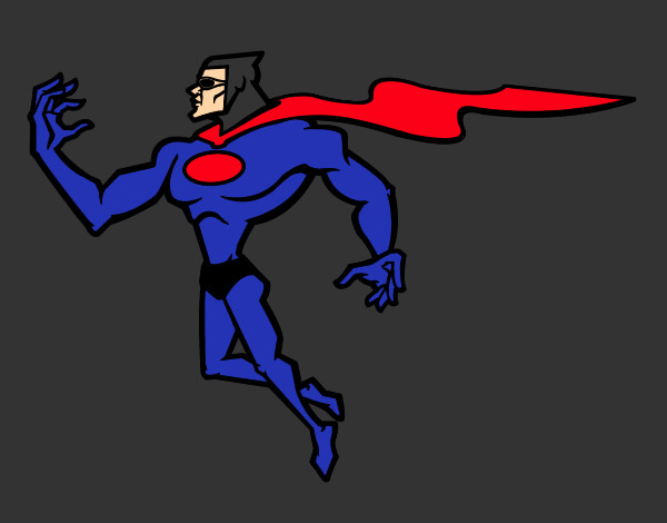 Disegno Supereroi potente pitturato su ChiccoR