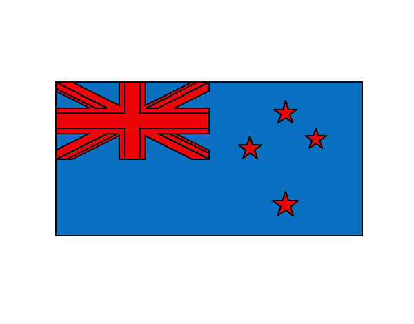 Disegno Nuova Zelanda pitturato su edoard
