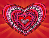 Disegno Mandala cuore pitturato su enzovera